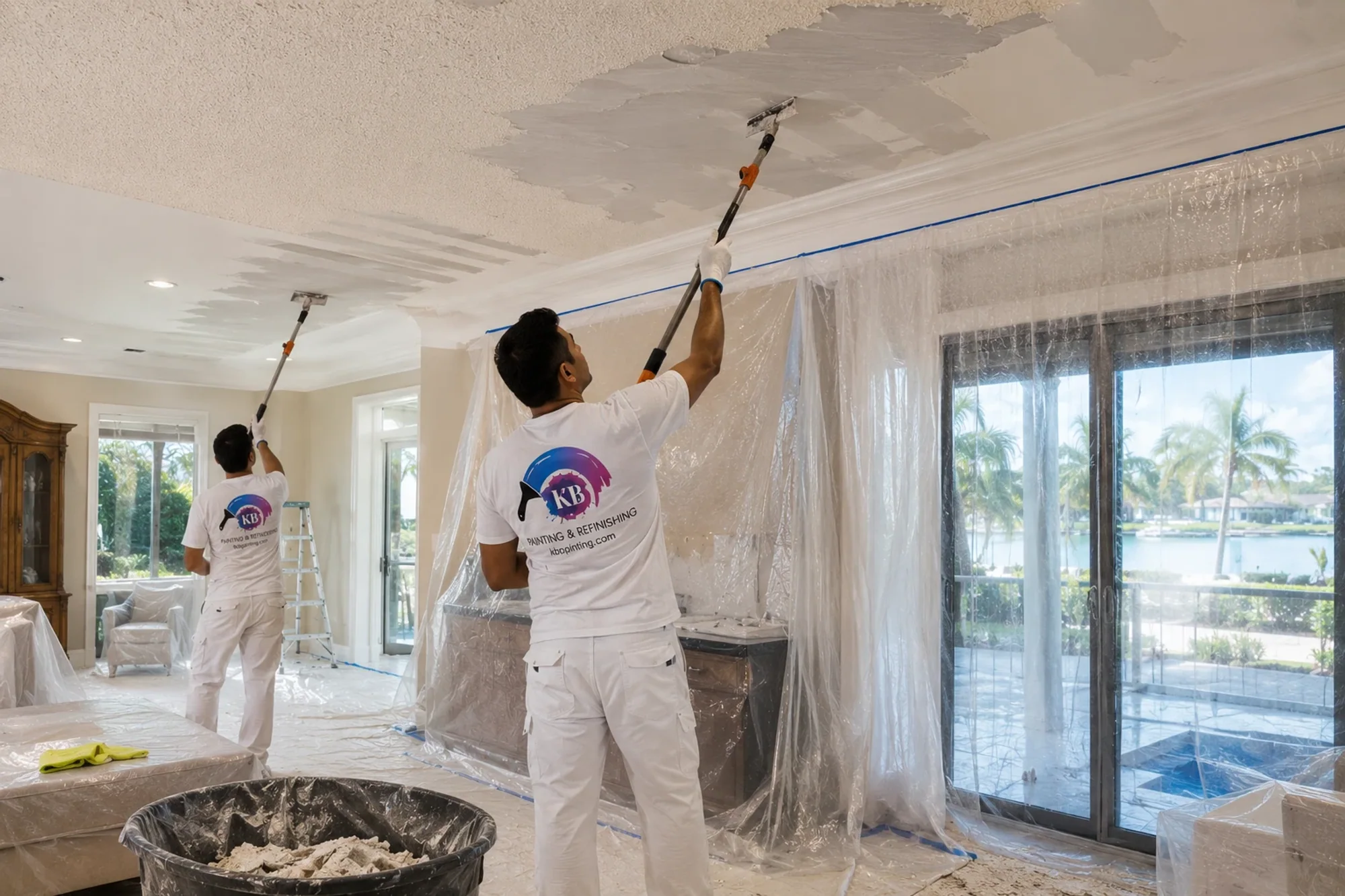 Popcorn Ceiling Removal by KB Painting in South Florida